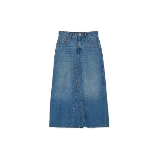 Cropp - Jeansowa spódnica maxi - niebieski Cropp S Cropp