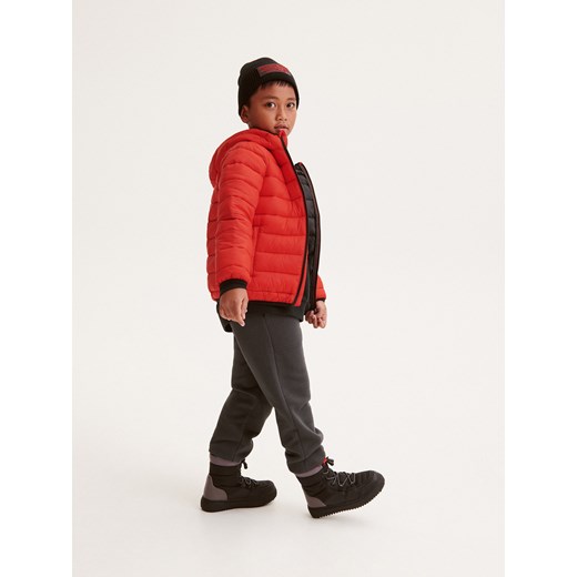 Reserved - Pikowana kurtka z kapturem - czerwony Reserved 164 (13 lat) okazja Reserved