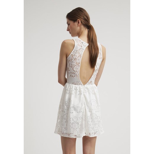 Miss Selfridge Sukienka letnia white zalando bezowy bez wzorów/nadruków