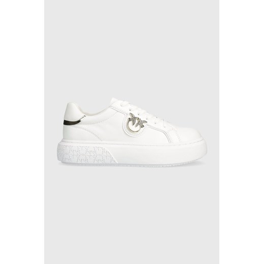 Pinko sneakersy skórzane Yoko kolor biały SS0003 P014 ZIA ze sklepu ANSWEAR.com w kategorii Buty sportowe damskie - zdjęcie 167928161