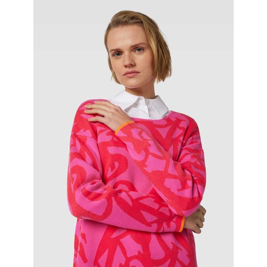 Sweter z dzianiny model ‘Asia’ w kolorze różowym Lieblingsstueck 34 Peek&Cloppenburg 