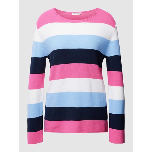 Sweter z dzianiny w jednolitym kolorze ze sklepu Peek&Cloppenburg  w kategorii Swetry damskie - zdjęcie 167931354