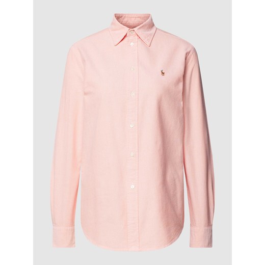 Bluzka koszulowa o kroju relaxed fit z wyhaftowanym logo ze sklepu Peek&Cloppenburg  w kategorii Koszule damskie - zdjęcie 167931650