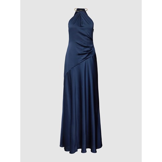 Sukienka wieczorowa z metalicznym wiązaniem na szyi model ‘FALEANA’ 44 Peek&Cloppenburg 