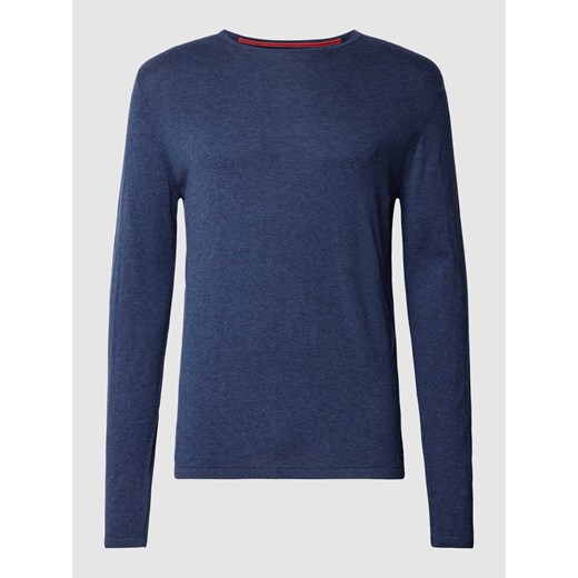 Sweter z dzianiny w jednolitym kolorze ze sklepu Peek&Cloppenburg  w kategorii Swetry męskie - zdjęcie 167932203