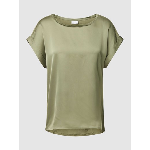 Bluzka z krótkim rękawem i zakładkami w jednolitym kolorze ze sklepu Peek&Cloppenburg  w kategorii Bluzki damskie - zdjęcie 167932303
