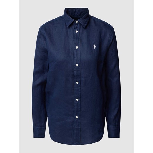 Bluzka o normalnym kroju z listwą guzikową i aplikacją z logo ze sklepu Peek&Cloppenburg  w kategorii Koszule damskie - zdjęcie 167932840
