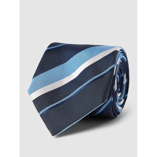 Krawat jedwabny ze wzorem w paski ze sklepu Peek&Cloppenburg  w kategorii Krawaty - zdjęcie 167932941