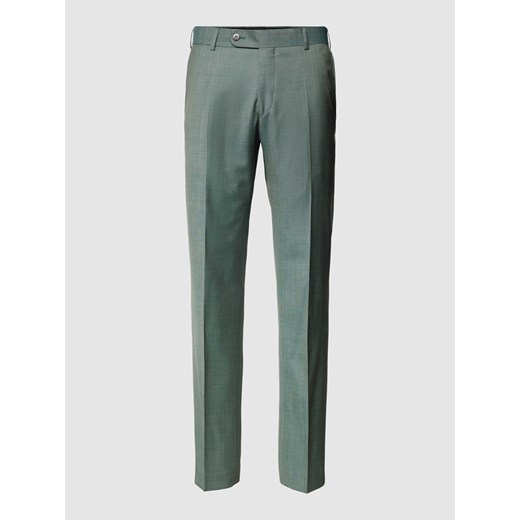 Spodnie materiałowe o kroju straight fit w kant ze sklepu Peek&Cloppenburg  w kategorii Spodnie męskie - zdjęcie 167933152