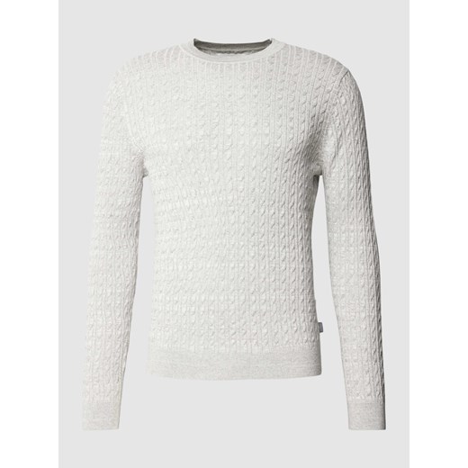 Sweter z dzianiny z fakturowanym wzorem ze sklepu Peek&Cloppenburg  w kategorii Swetry męskie - zdjęcie 167933862