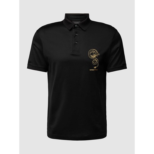 Koszulka polo z wyhaftowanym motywem i logo ze sklepu Peek&Cloppenburg  w kategorii T-shirty męskie - zdjęcie 167934150