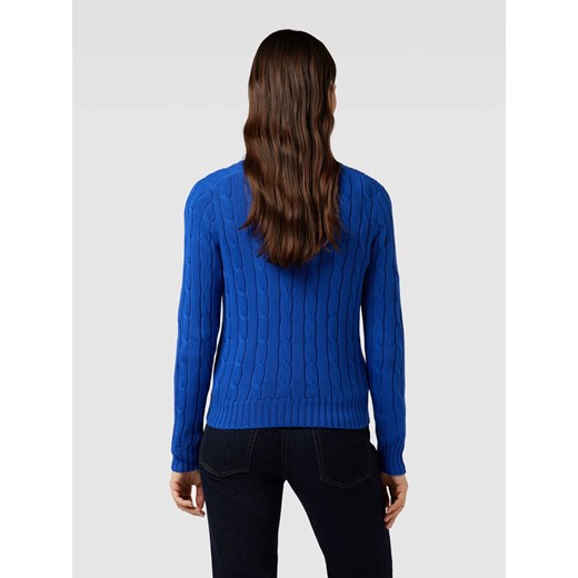 Sweter damski niebieski Polo Ralph Lauren bawełniany 