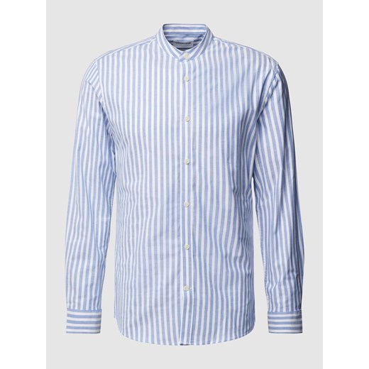 Koszula casualowa o kroju slim fit ze stójką model ‘Manderin’ ze sklepu Peek&Cloppenburg  w kategorii Koszule męskie - zdjęcie 167934290