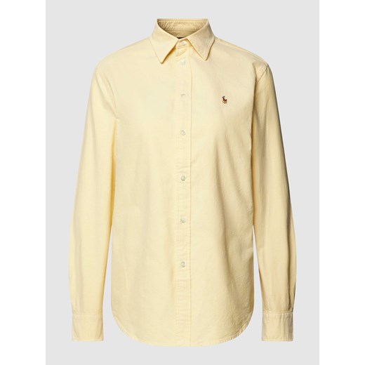 Bluzka koszulowa o kroju relaxed fit z wyhaftowanym logo ze sklepu Peek&Cloppenburg  w kategorii Koszule damskie - zdjęcie 167934370