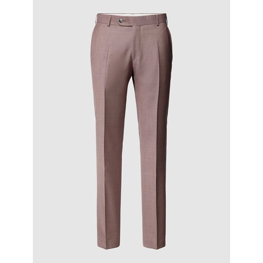 Spodnie materiałowe o kroju straight fit w kant ze sklepu Peek&Cloppenburg  w kategorii Spodnie męskie - zdjęcie 167934840