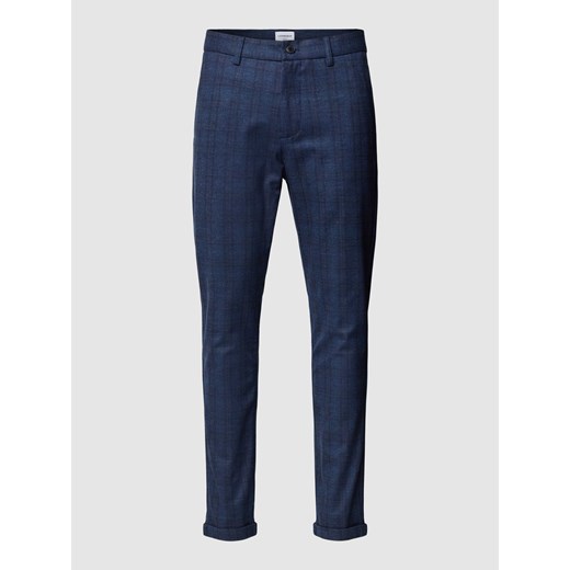 Spodnie z drobnym wzorem w kratę model ‘Superflex’ ze sklepu Peek&Cloppenburg  w kategorii Spodnie męskie - zdjęcie 167940444