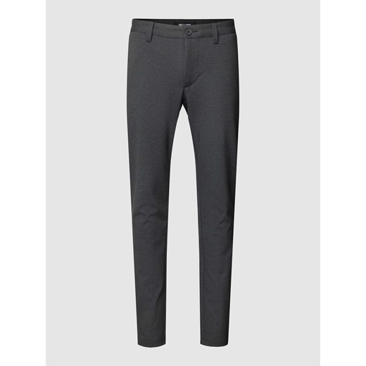 Spodnie materiałowe o kroju tapered fit ze wzorem w jodełkę ze sklepu Peek&Cloppenburg  w kategorii Spodnie męskie - zdjęcie 167940481