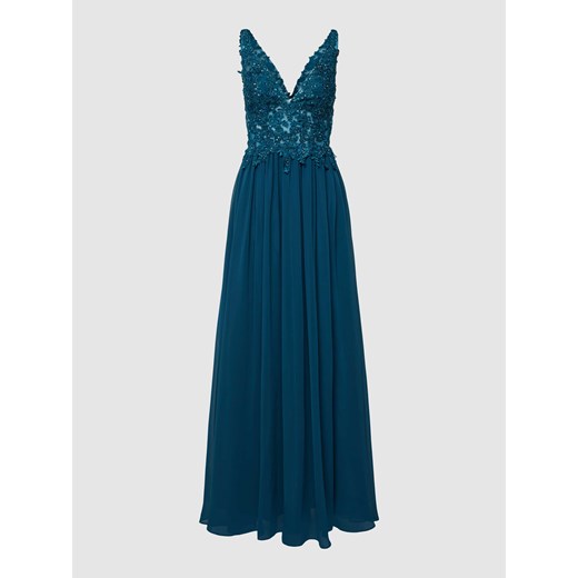 Sukienka wieczorowa z głębokim dekoltem w serek ze sklepu Peek&Cloppenburg  w kategorii Sukienki - zdjęcie 167940581