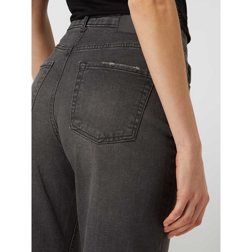 Jeansy z wysokim stanem o kroju wide fit z dodatkiem streczu model ‘Leah’ Pieces M promocja Peek&Cloppenburg 