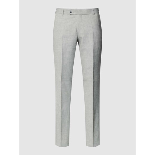 Spodnie lniane o kroju straight fit w kant ze sklepu Peek&Cloppenburg  w kategorii Spodnie męskie - zdjęcie 167940943