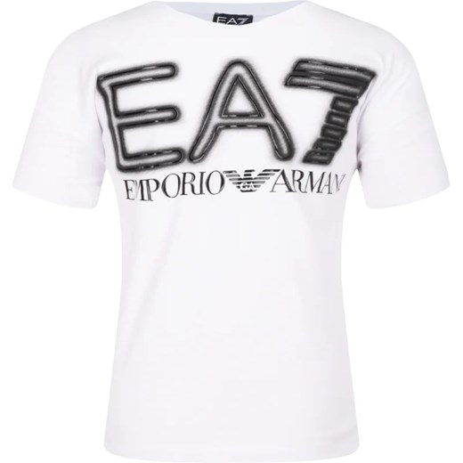 T-shirt chłopięce biały Emporio Armani z krótkimi rękawami 