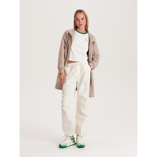 Reserved - Parka z kapturem - beżowy Reserved 38 wyprzedaż Reserved