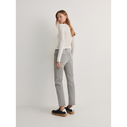 Jeansy damskie szare Reserved casual 
