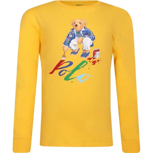 T-shirt chłopięce Polo Ralph Lauren żółty z długimi rękawami
