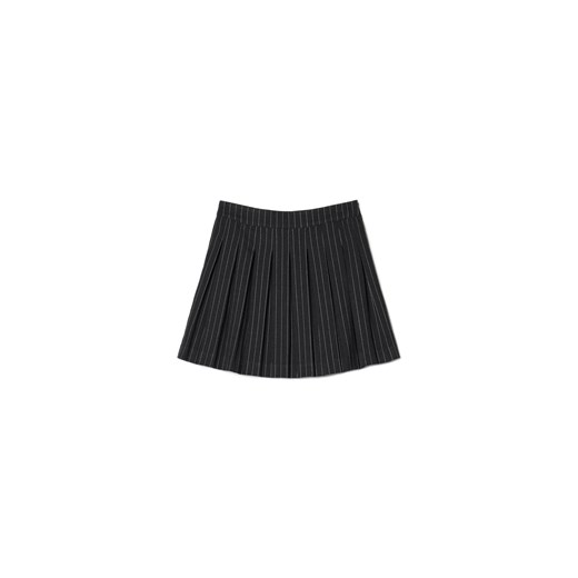 Cropp - Plisowana spódniczka w prążki - szary ze sklepu Cropp w kategorii Spódnice - zdjęcie 167952333