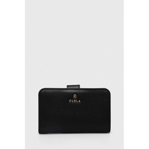 Furla portfel skórzany damski kolor czarny ze sklepu ANSWEAR.com w kategorii Portfele damskie - zdjęcie 167953843