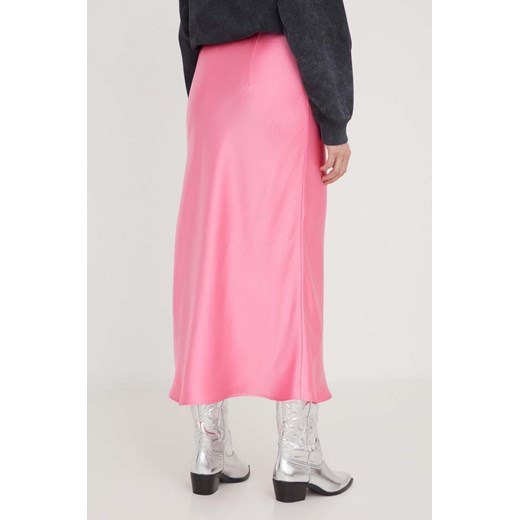 HUGO spódnica kolor różowy maxi rozkloszowana 36 ANSWEAR.com