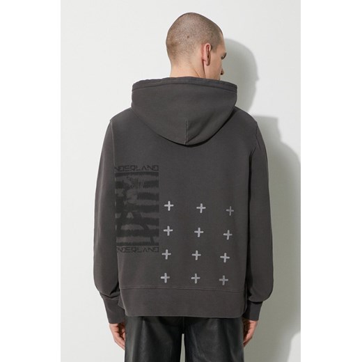 KSUBI bluza bawełniana portal kash hoodie męska kolor szary z kapturem z nadrukiem MPS24FL011 ze sklepu PRM w kategorii Bluzy męskie - zdjęcie 167958243