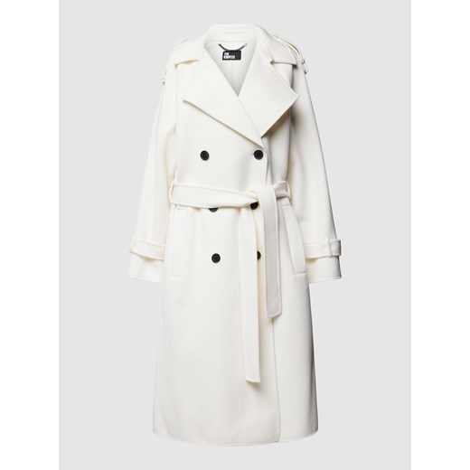 Płaszcz z mieszanki żywej wełny z wiązanym paskiem ze sklepu Peek&Cloppenburg  w kategorii Płaszcze damskie - zdjęcie 167958672