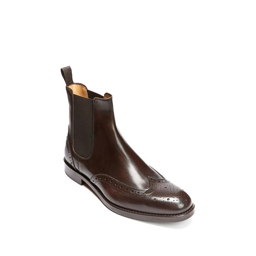 British Passport Skórzane sztyblety w kolorze ciemnobrązowym ze sklepu Limango Polska w kategorii Buty zimowe męskie - zdjęcie 167960551