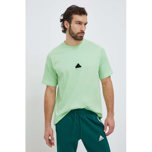 adidas t-shirt Z.N.E męski kolor zielony gładki IR5227 ze sklepu ANSWEAR.com w kategorii T-shirty męskie - zdjęcie 167962380