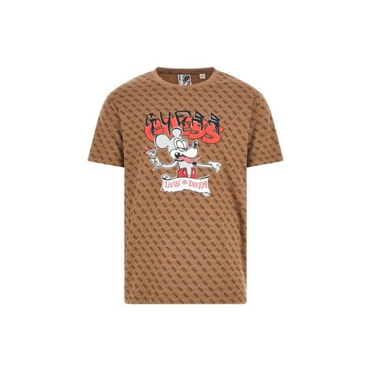 t-shirt męski guess m3bi98 jr06k brązowy ze sklepu Royal Shop w kategorii T-shirty męskie - zdjęcie 167963012