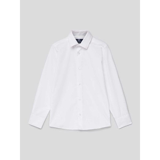 Koszula biznesowa o kroju slim fit z listwą guzikową ze sklepu Peek&Cloppenburg  w kategorii Koszule chłopięce - zdjęcie 167963280