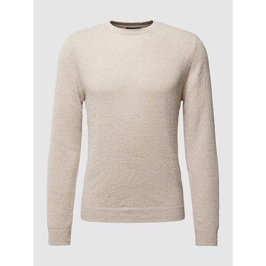 Sweter z dzianiny w jednolitym kolorze ze sklepu Peek&Cloppenburg  w kategorii Swetry męskie - zdjęcie 167963921
