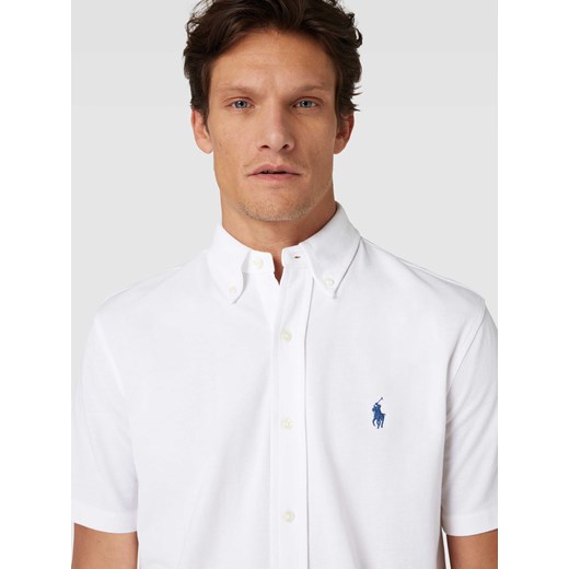 T-shirt męski Polo Ralph Lauren biały bawełniany z krótkim rękawem 
