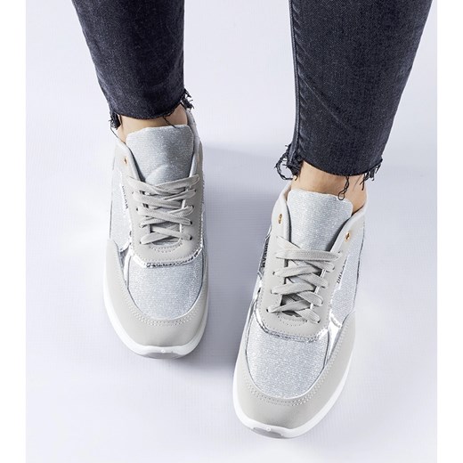 Buty sportowe damskie sneakersy wiązane na płaskiej podeszwie