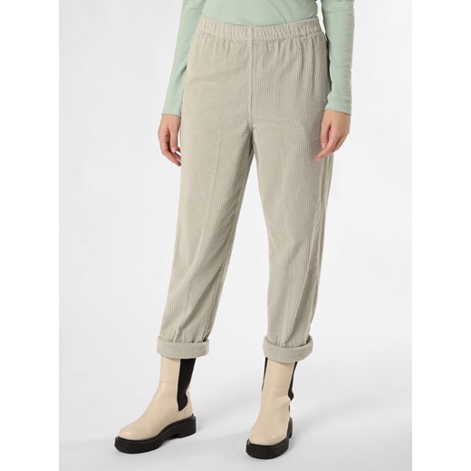 american vintage Spodnie - Pado Kobiety Bawełna seledynowy jednolity ze sklepu vangraaf w kategorii Spodnie damskie - zdjęcie 167967213