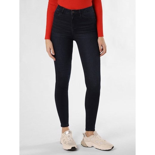 Noisy May Dżinsy - NMCallie Kobiety Bawełna dark stone jednolity ze sklepu vangraaf w kategorii Jeansy damskie - zdjęcie 167967214