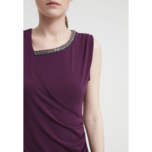 Anna Field Sukienka z dżerseju dark purple zalando czerwony bez wzorów/nadruków