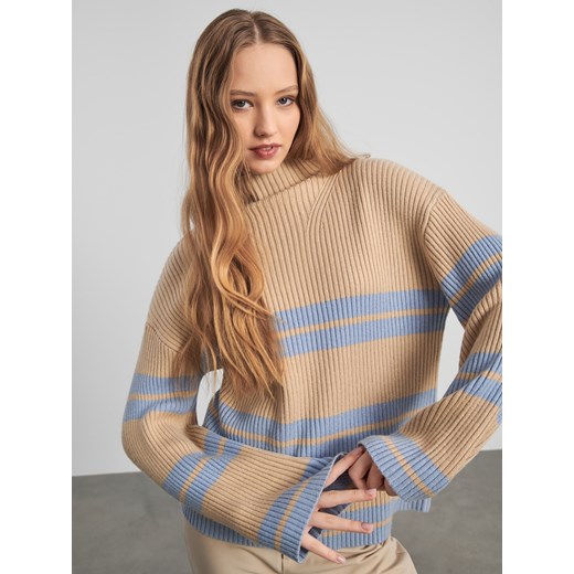 Sinsay - Sweter ze stójką - wielobarwny Sinsay XS Sinsay