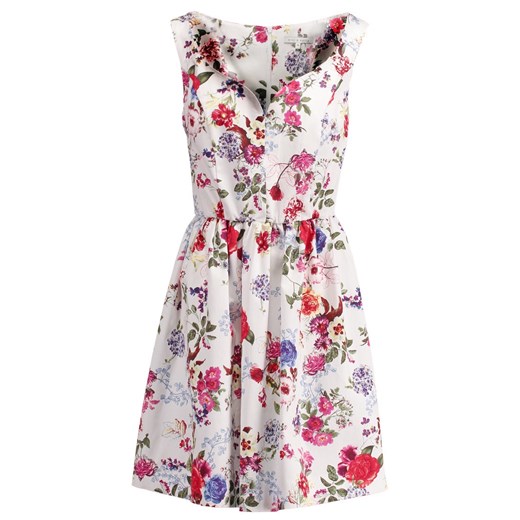 mint&berry Sukienka letnia white zalando bezowy abstrakcyjne wzory