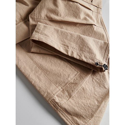 Reserved - Bawełniane spodnie parachute - beżowy Reserved L Reserved