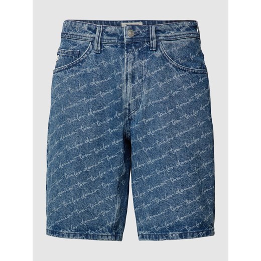 Szorty jeansowe ze wzorem z logo ze sklepu Peek&Cloppenburg  w kategorii Spodenki męskie - zdjęcie 168079934