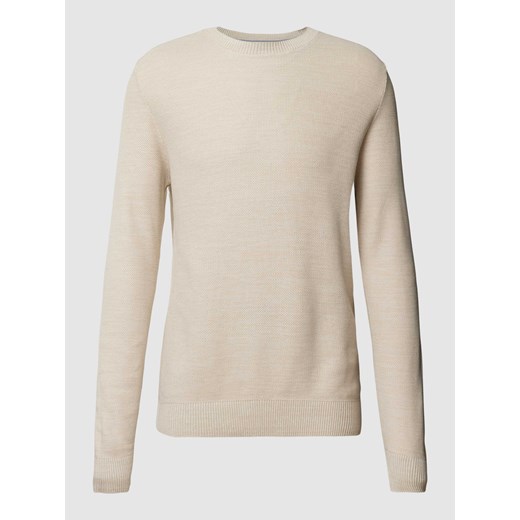 Sweter z dzianiny z efektem melanżu ze sklepu Peek&Cloppenburg  w kategorii Swetry męskie - zdjęcie 168080274