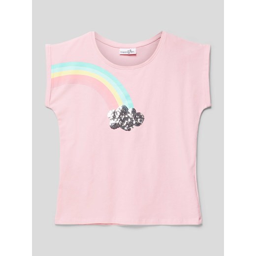 T-shirt z aplikacją z motywem ze sklepu Peek&Cloppenburg  w kategorii Bluzki dziewczęce - zdjęcie 168081164