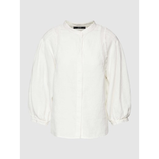 Bluzka lniana z koronką szydełkową ze sklepu Peek&Cloppenburg  w kategorii Bluzki damskie - zdjęcie 168082603